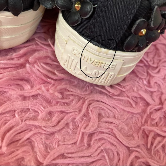 Converse X PatBo Chuck Taylor Studs & Flower Sneakers Black Size 6.5 - Picture 11 of 15